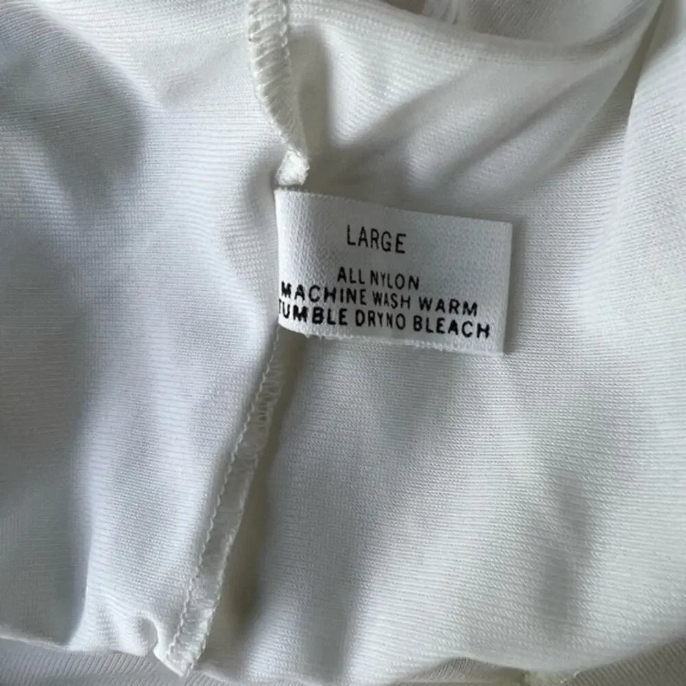 Shadowline Vintage White Empire V-Neck Lace Trim Slip Dress Night Gown Size L - Picture 4 of 4